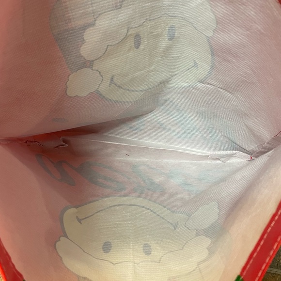 Limited edition Aerie holiday smiley tote bag red and navy - Picture 3 of 3